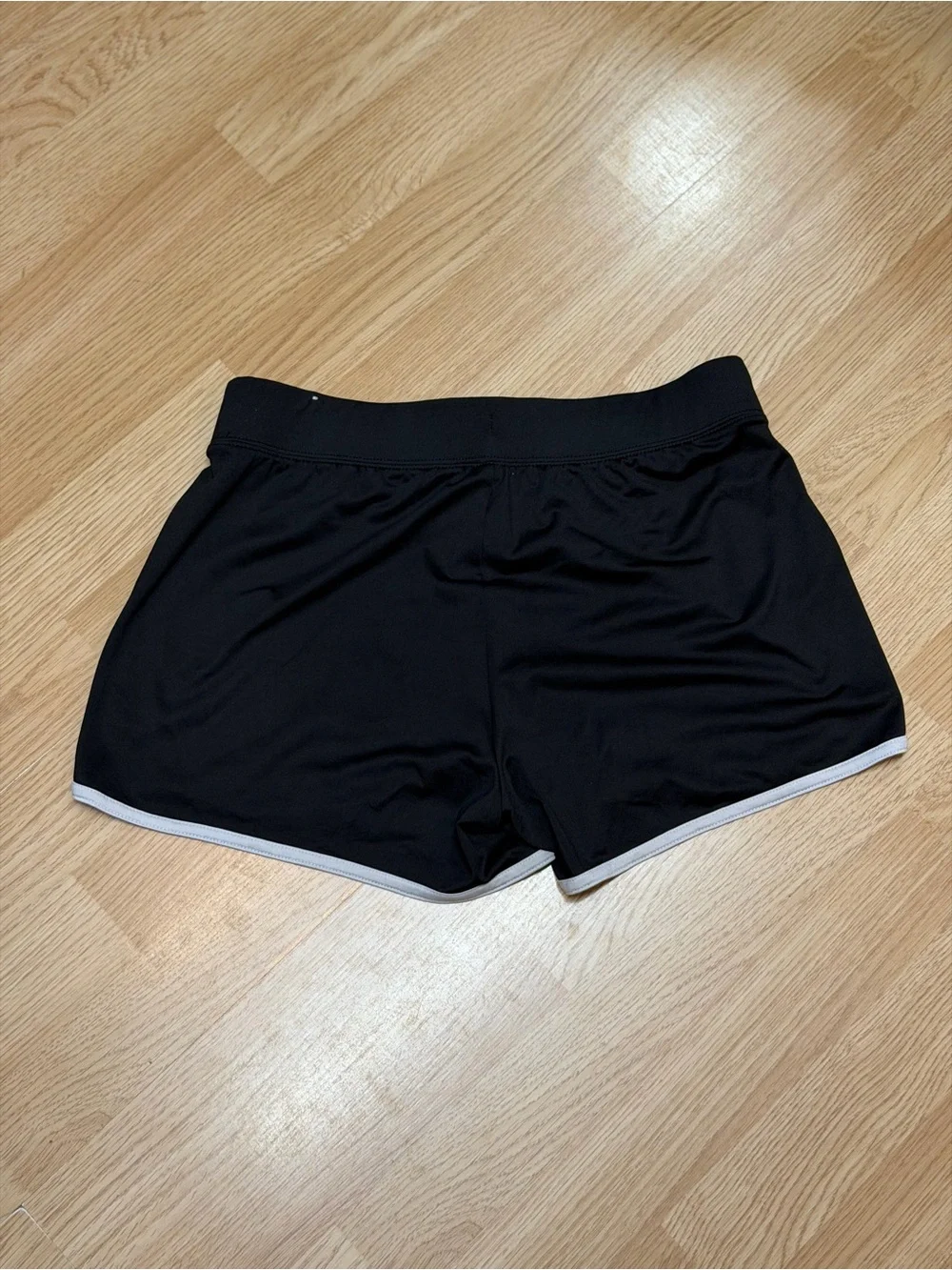 Justice Black Shorts with White Piping
